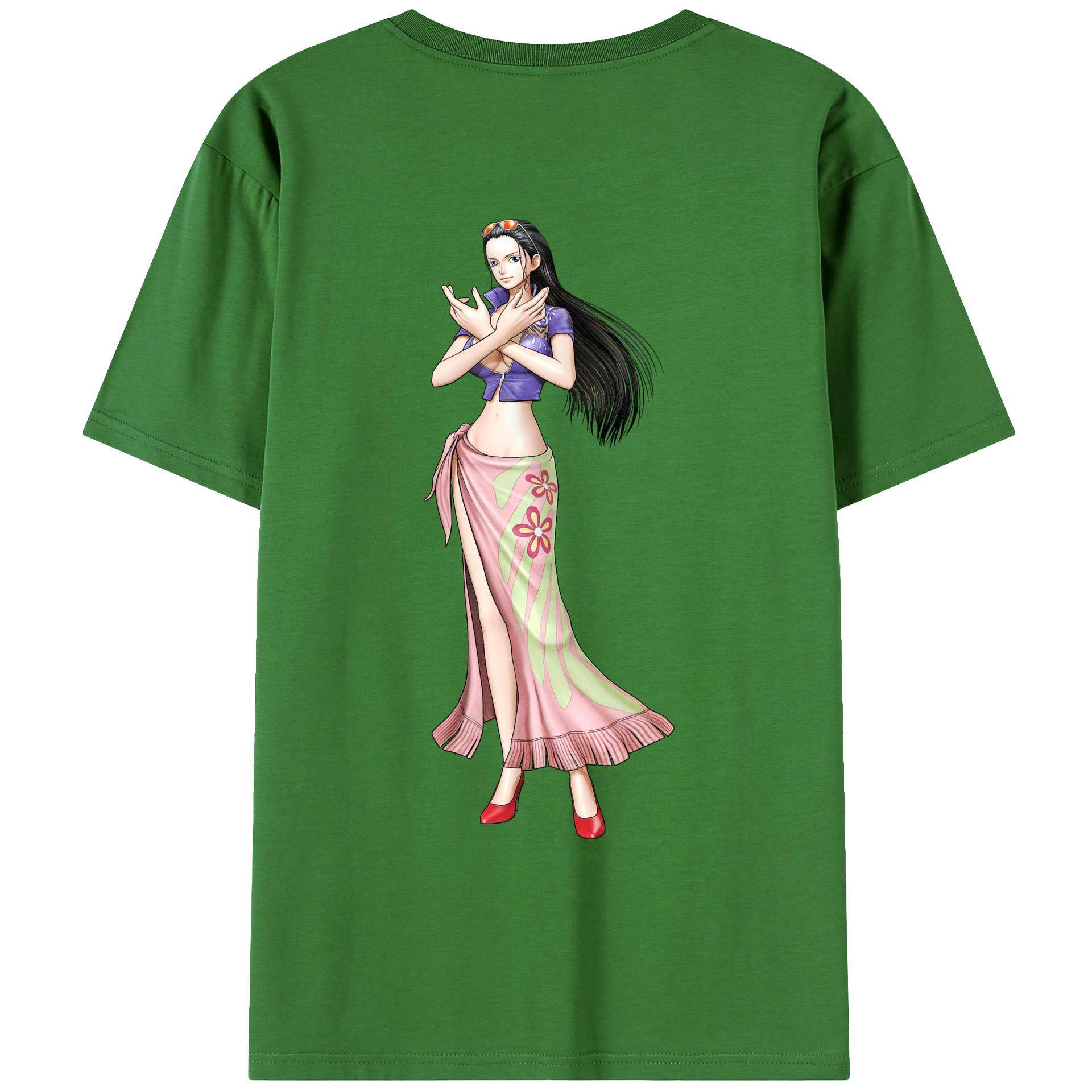 ワンピース ニコ・ロビン ONE PIECE Nico Robin レディース半袖Tシャツ(バックプリント)